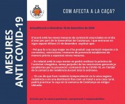 Actualització de l´afectació de les mesures anti Covid-19 en la pràctica de la caça a Catalunya