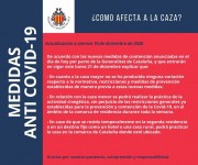 Actualització de l´afectació de les mesures anti Covid-19 en la pràctica de la caça a Catalunya